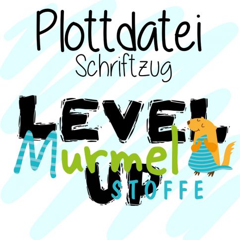 Level Up Schriftzug Plottdatei