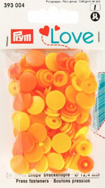 Druckknopf Color Snaps, Prym Love, 12,4mm, gelb 