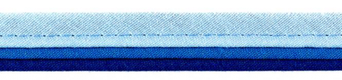 Dreilagige elastische Paspel hellblau
