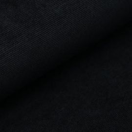 Schwarz Feincordjersey 