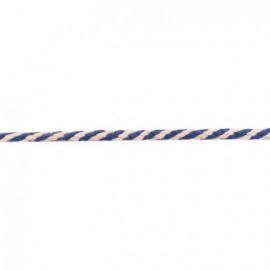 Kobalt zweifarbige Baumwollkordel 8mm